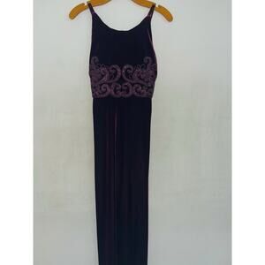 VTG 90s Night Way Collections Velvet Gown Dress 12(Fits 8)Purple Whimsigoth Maxi